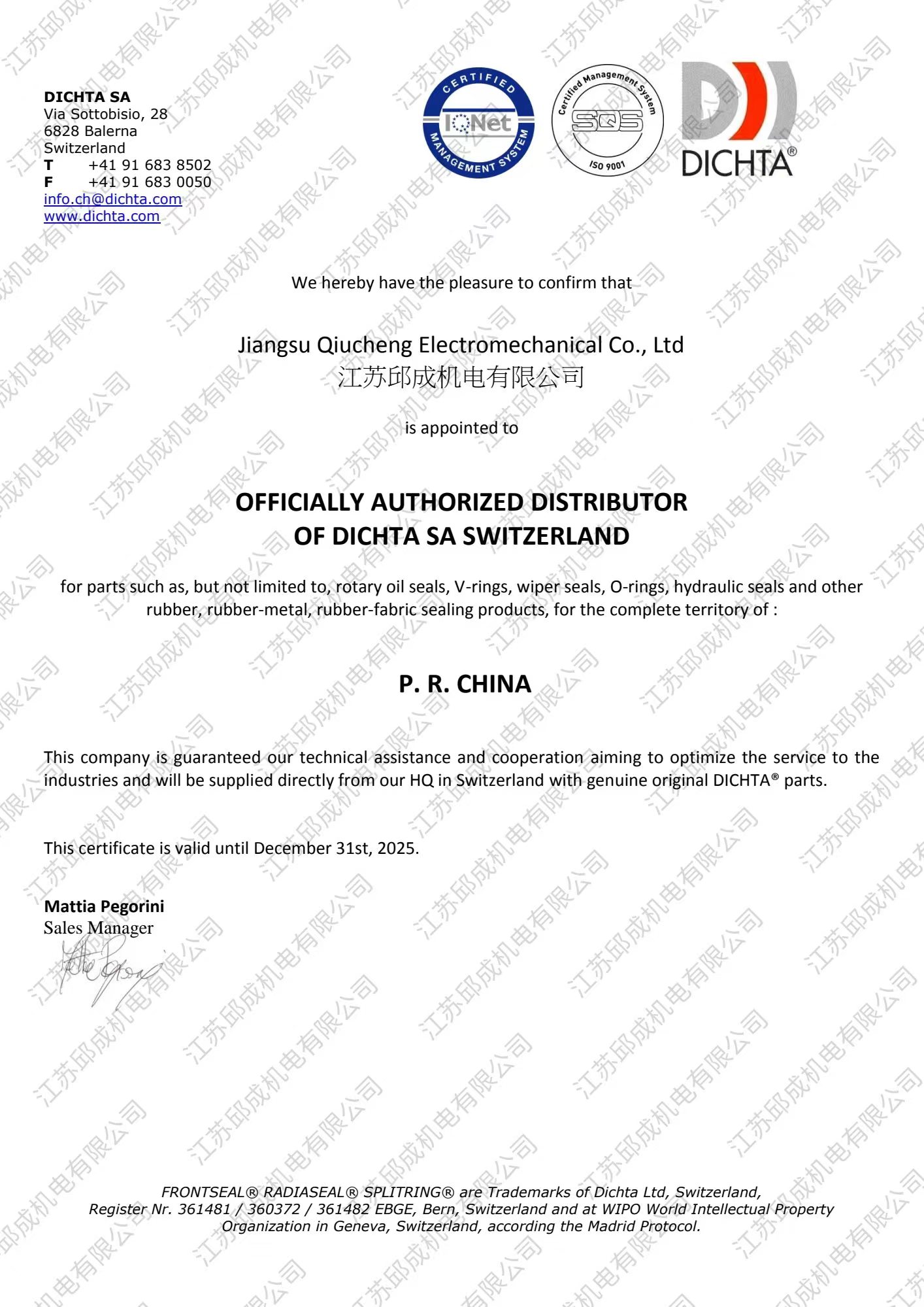 德國進口Dichta密封圈VL 140 FPM
